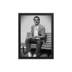 Massimo Troisi framed print on a plain backdrop in size 12"x16".