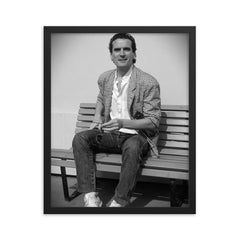 Massimo Troisi framed print on a plain backdrop in size 16"x20".