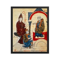 Matilda of Tuscany framed print on a plain backdrop in size 16"x20".