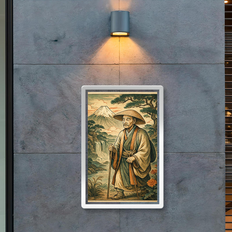 Matsuo Basho ancient Japanese style art poster 2