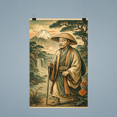 Matsuo Basho ancient Japanese style art poster 9