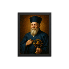 Matteo Ricci framed print on a plain backdrop in size 12"x16".