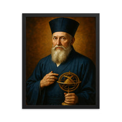 Matteo Ricci framed print on a plain backdrop in size 16"x20".