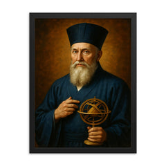 Matteo Ricci framed print on a plain backdrop in size 18"x24".