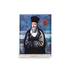 Matteo Ricci poster on a plain backdrop in size 12"x16".