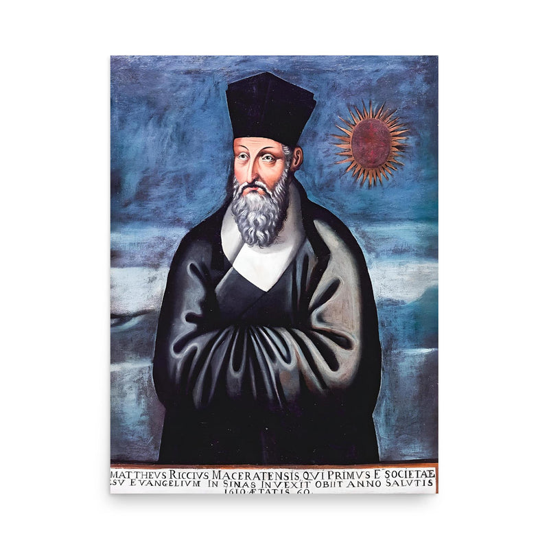 Matteo Ricci poster on a plain backdrop in size 18