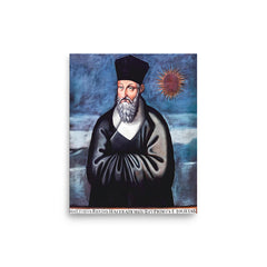 Matteo Ricci poster on a plain backdrop in size 8"x10".