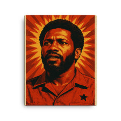 Maurice Bishop canvas print on a plain backdrop in size 16"x20".