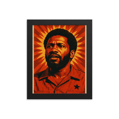 Maurice Bishop framed print on a plain backdrop in size 8"x10".
