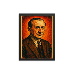 Maurice Merleau Ponty framed print on a plain backdrop in size 12"x16".