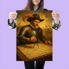 Maurice of Nassau geometric battlefield command poster 3