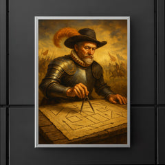Maurice of Nassau geometric battlefield command poster 5