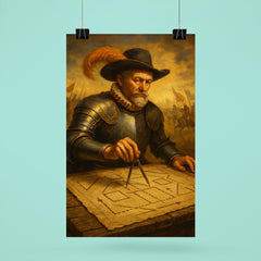 Maurice of Nassau geometric battlefield command poster 6