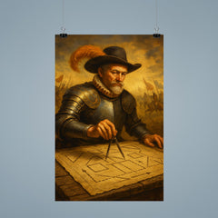 Maurice of Nassau geometric battlefield command poster 9