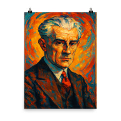 Maurice Ravel poster on a plain backdrop in size 8"x10".