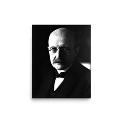 Max Planck poster on a plain backdrop in size 8"x10".