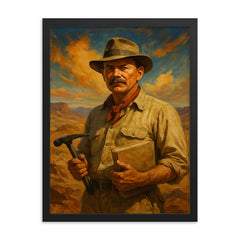 Max Steineke framed print on a plain backdrop in size 18"x24".