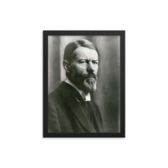 Max Weber framed print on a plain backdrop in size 12"x16".