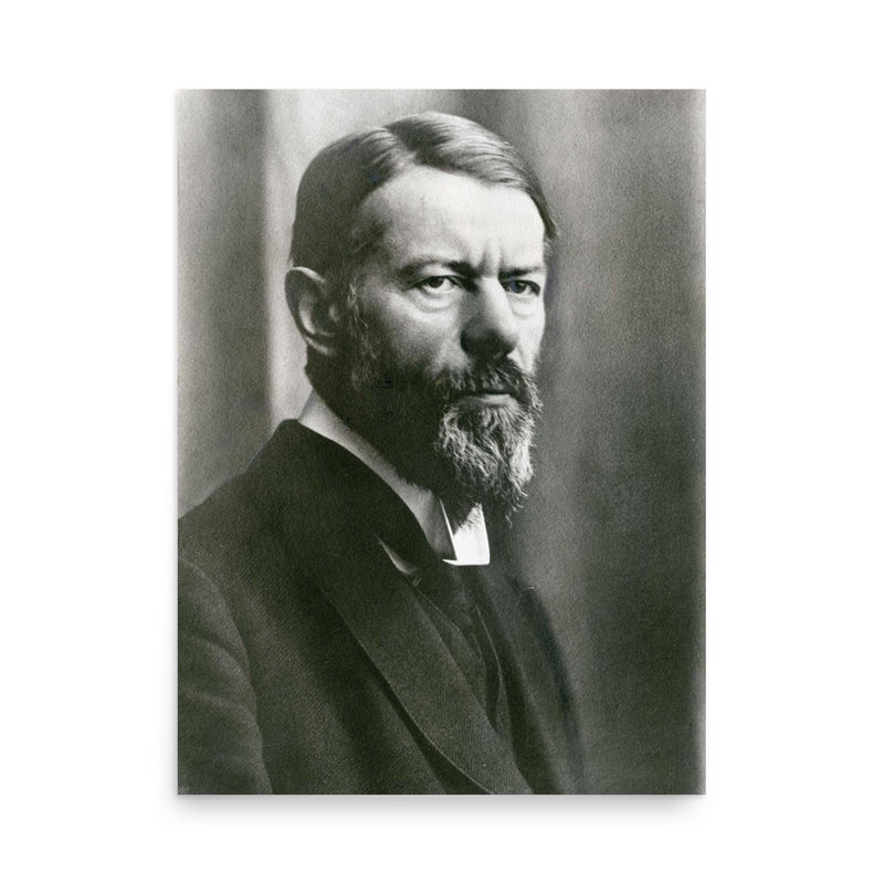 Max Weber poster on a plain backdrop in size 18