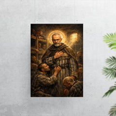 Maximilian Kolbe volunteering in Auschwitz bunker poster 7