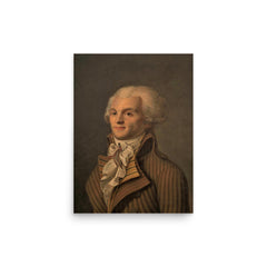 Maximilien Robespierre poster on a plain backdrop in size 12"x16".