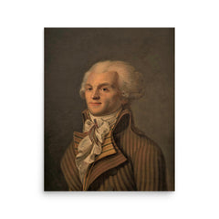 Maximilien Robespierre poster on a plain backdrop in size 16"x20".