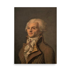 Maximilien Robespierre poster on a plain backdrop in size 18"x24".