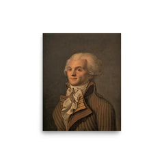 Maximilien Robespierre poster on a plain backdrop in size 8"x10".