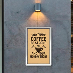 May your coffee be strong and your Monday short poster 2