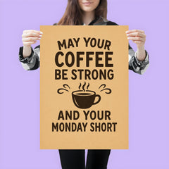 May your coffee be strong and your Monday short poster 3