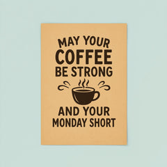 May your coffee be strong and your Monday short poster 8
