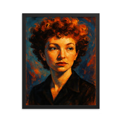 Maya Deren framed print on a plain backdrop in size 16"x20".