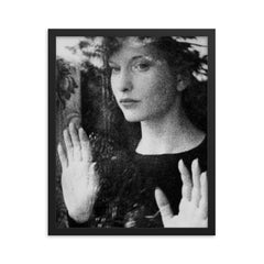 Maya Deren framed print on a plain backdrop in size 16"x20".