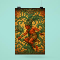 Mayan king Pakal descending world tree vision poster 6