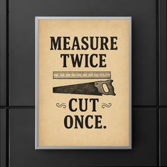 Measure twice Cut once poster 5