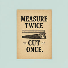 Measure twice Cut once poster 8