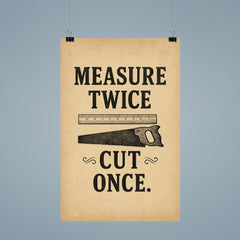 Measure twice Cut once poster 9