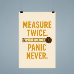 Measure twice Panic never poster 9