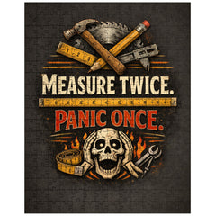 Measure twice Panic once jigsaw puzzle
