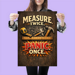 Measure twice Panic once poster 3