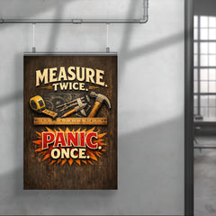 Measure twice Panic once poster 4