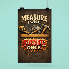Measure twice Panic once poster 6