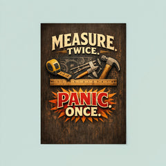 Measure twice Panic once poster 8