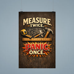 Measure twice Panic once poster 9