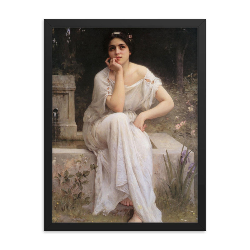 Meditation by Charles Amable Lenoir, 1899 framed print on a plain backdrop in size 18