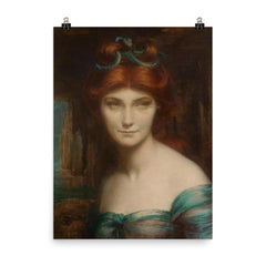 Medusa by Winifred Hope Thomson, 1896 poster on a plain backdrop in size 8"x10".