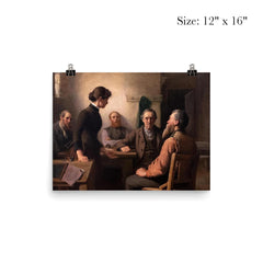 Meeting of the School Board Trustees by Robert Harris, 1885 poster 3