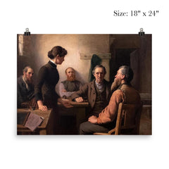 Meeting of the School Board Trustees by Robert Harris, 1885 poster 5