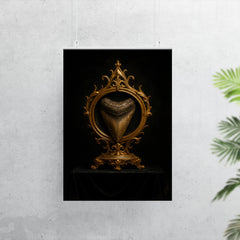 Megalodon tooth reliquary on black velvet altar poster 7