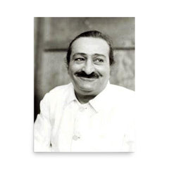 Meher Baba poster on a plain backdrop in size 18"x24".